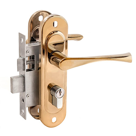 Замок врезной ЗВ 4-50.01 (золото-лак)