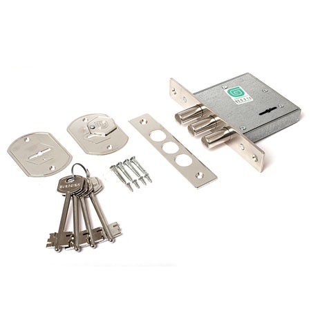 Замок врезной ГАРДИАН-1001-4кл (п/к) дл.кл. ЗК.103