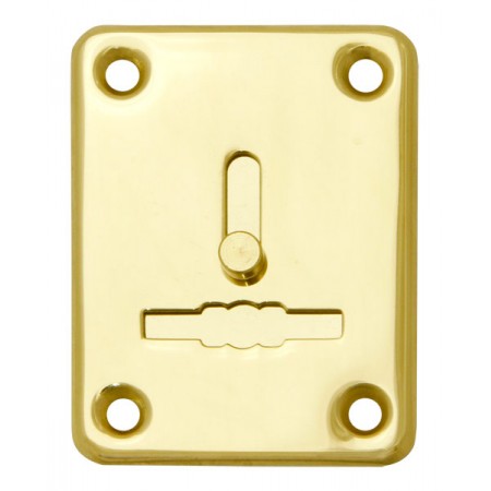Декоративная накладка ESC081-GP-2 (ЗОЛОТО) на сувальдный замок с шторкой (1шт) (латунь)