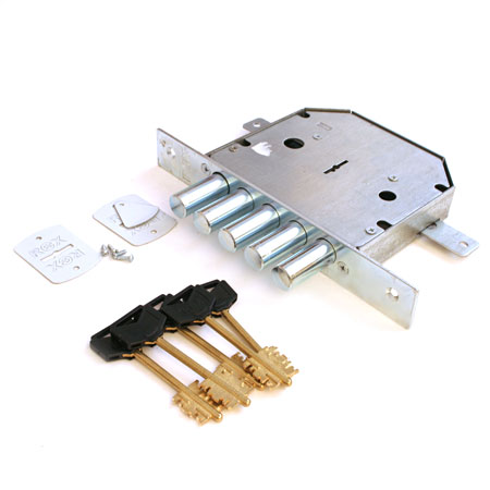 Замок врез. RеХ. 3.2 (аналог 1.06.02) 6-ти сувальдный, 5 стержней ф 18 мм, тяги, 5 кл.