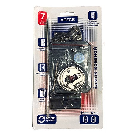 Замок врезной Apecs 91/60-CR-Skinpack