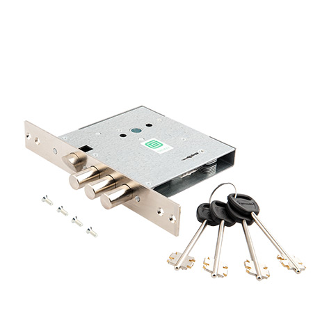 Замок врезной ГАРДИАН-8011-4кл дл.кл.(ЗК303Н-01)