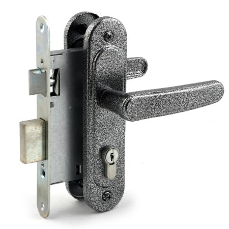 Замок врезной Омега-ЗВ7-03 (ЗВ4-3.03) (серебро)