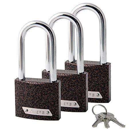 Замки навесные Avers PD-01-50-L-Blister (3Locks+3Keys)