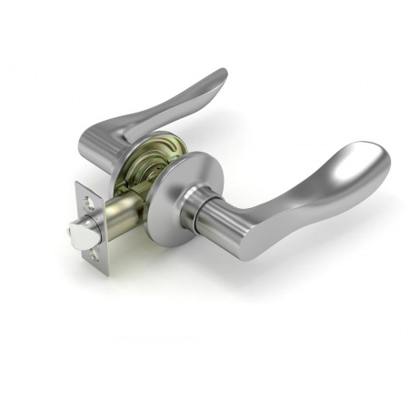 Ручка защелка  891 SN-P (мат. никель) без. фик.