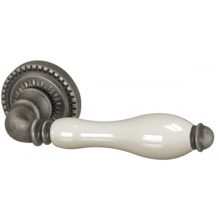 Ручка раздельная Silvia CL 1 AS/LWP-109 Античное серебро/беж фарфор