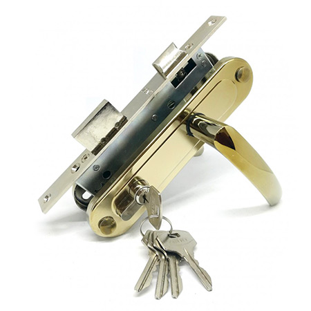 Замок врезной Зенит-ЗВ7-70.04-02 (золото-лак)