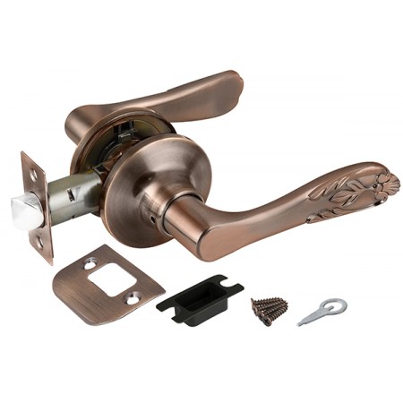 Ручка защелка 6033 AC-P (без фик.) медь