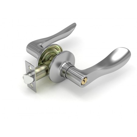 Ручка защелка  891 SN-E (мат. никель) кл/фик.