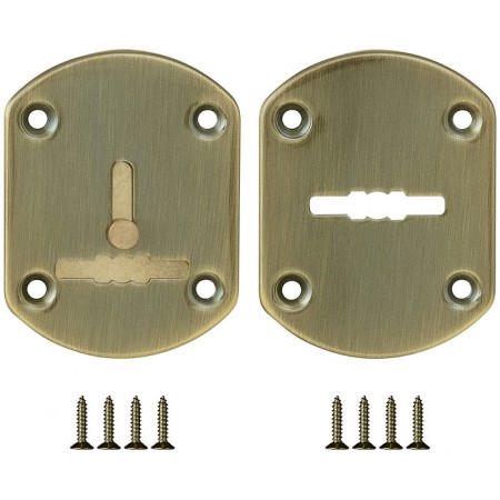Декоративная накладка ESC021-AB-7 (МАТОВАЯ БРОНЗА) на сув. замок со шторкой (2 шт)