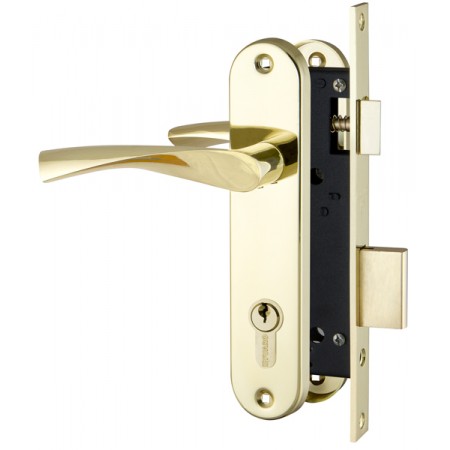 Замок врезной в комплекте с ручкой SET F1611 GP