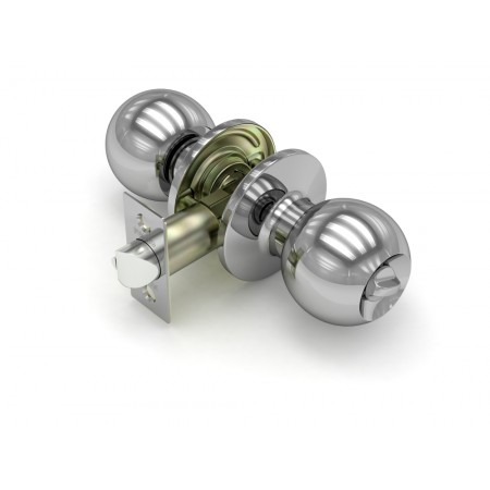 Ручка защелка  672 CP-B (хром) фик.