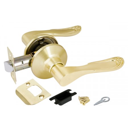 Ручка защелка 6030 SB-P (без фик.) мат. золото