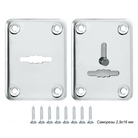 Декоративная накладка ESC081-SS (нержавейка) на сув. замок (1 пара) " 2"
