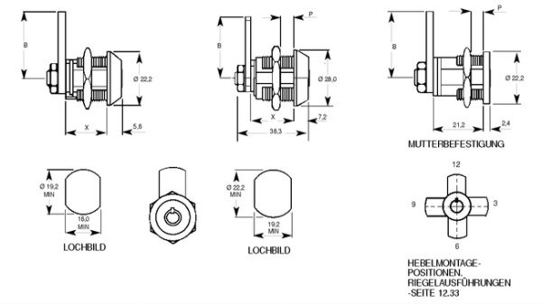 4902 12 mm RPT Camlock 4304 Lowe & Fletcher