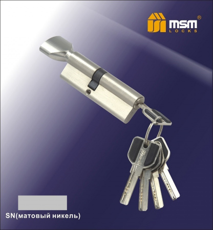 Цилиндровый механизм MSM SW 68 31-37 никель ключ/вертушка перфо-ключ