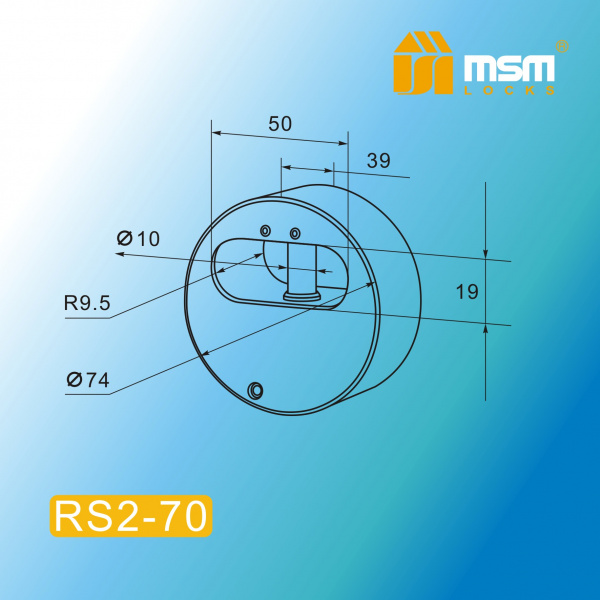 Навесной замок RS-КА один ключ или  мастер-ключ