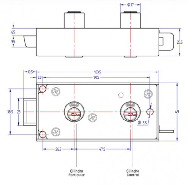 Депозитный замок с банковским ключом AGA 546