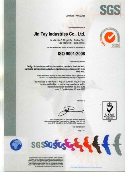 Тубулярный торцевой замок C510ZS-1 JinTay Industries