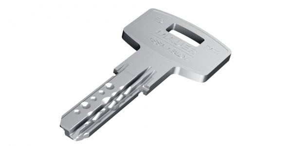 Механизм цилиндровый MAUER Elit 2 - 4 класс GW шестеренка KC ключ-вертушка 52мм/26-26/ никель-5 ключей в комплекте