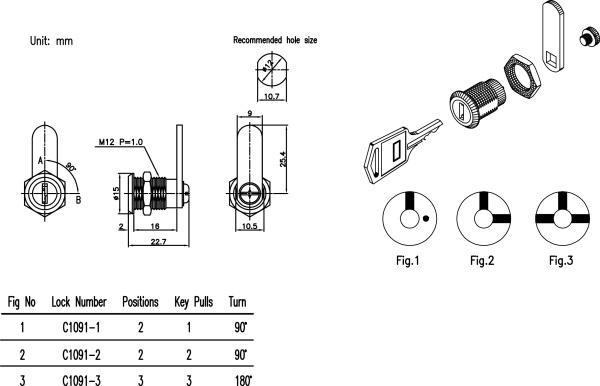 Замок кулачковый JinTay C1091