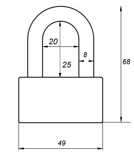 Висячий замок ABUS 717AL/45 ORANGE