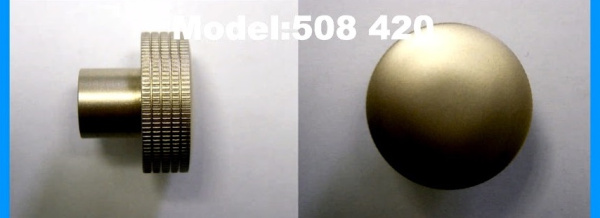 502 420 Круглая вертушка кноб MAUER никель, латунь, цельная латунь