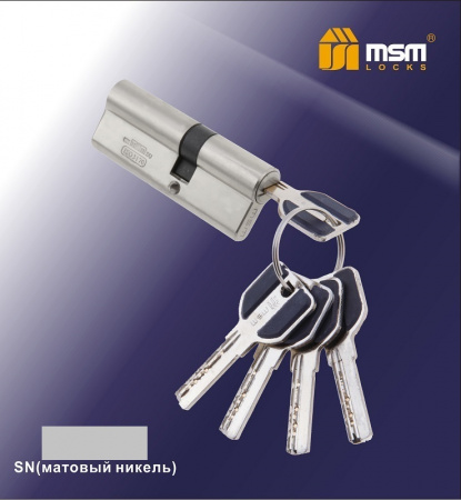 Цилиндровый механизм MSM C 100 50-50 никель ключ/ключ