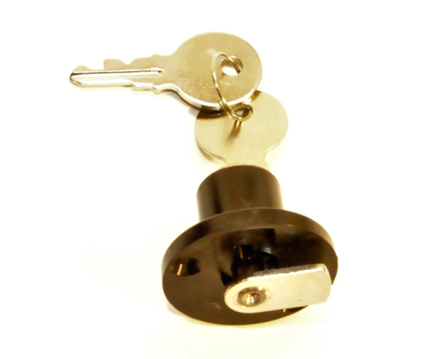 Замок мебельный кнопочный поворотный