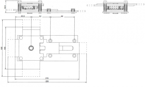 Раздаточный механизм NP4535 Euro-Locks для системного запирания ригельной система сейфа